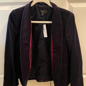 J.Crew women’s navy blue velvet blazer